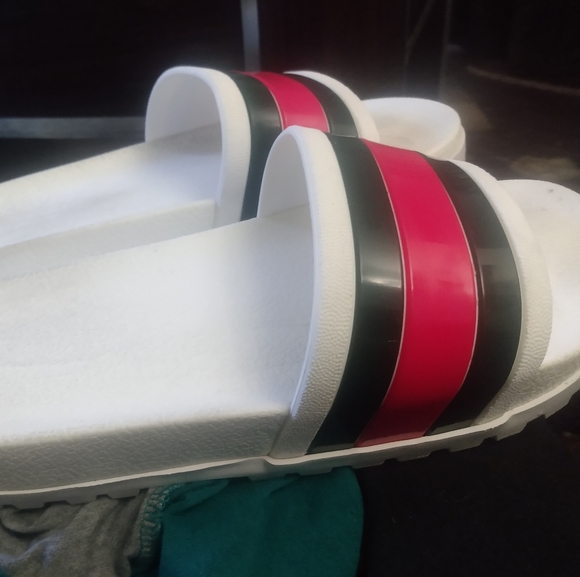 GucciMen's Web Signature Stripe Slide Sandals